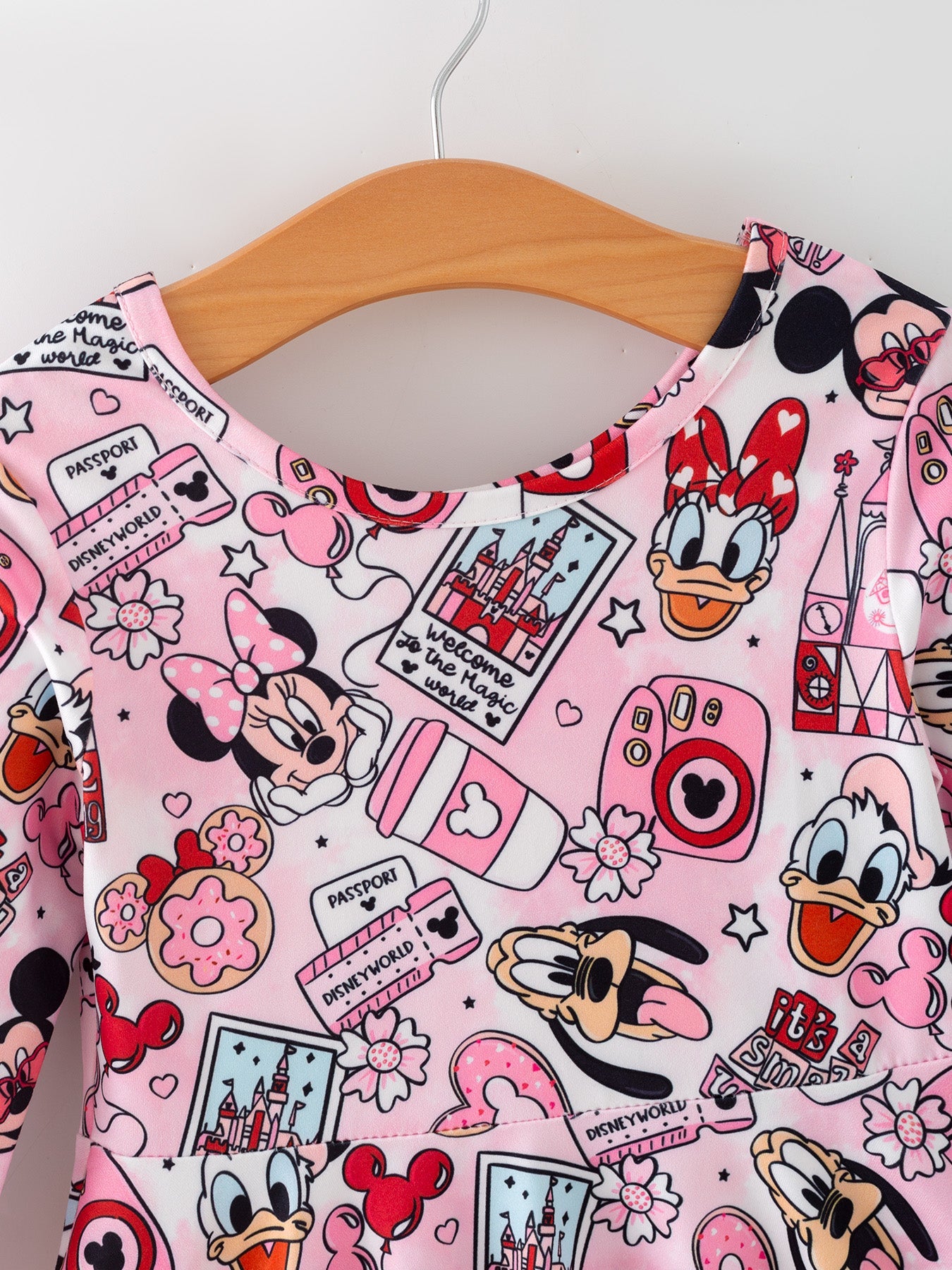 Valentine's Day Character Camera Print Girls' Dress