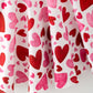 Toddler Girls Valentine Cute Pink Red Heart Print Dress