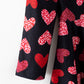 Girls Valentine's Day Black Dress With Leopard Heart Print