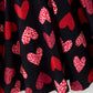 Girls Valentine's Day Black Dress With Leopard Heart Print
