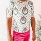 Girly Wreath Scoop Back Tee