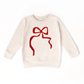 Red Coquette Bow Graphic Sweatshirt- 3 Colors