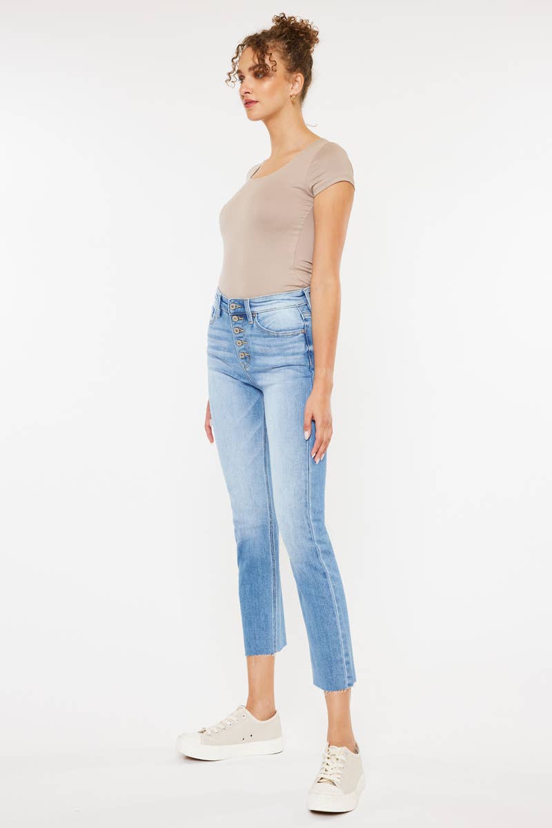 Kan Can Shay High Rise Skinny Straight Jeans