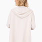 Everyday Flow Fleece Hooded Cardigan- Ivory