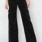 Risen Ebony High Rise Wide Leg Cargo Jeans