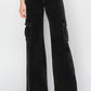 Risen Ebony High Rise Wide Leg Cargo Jeans