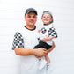 Black Checkered Pocket Toddler & Kids T Shirt