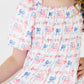 Vintage Flags Smocked Ruffle Dress