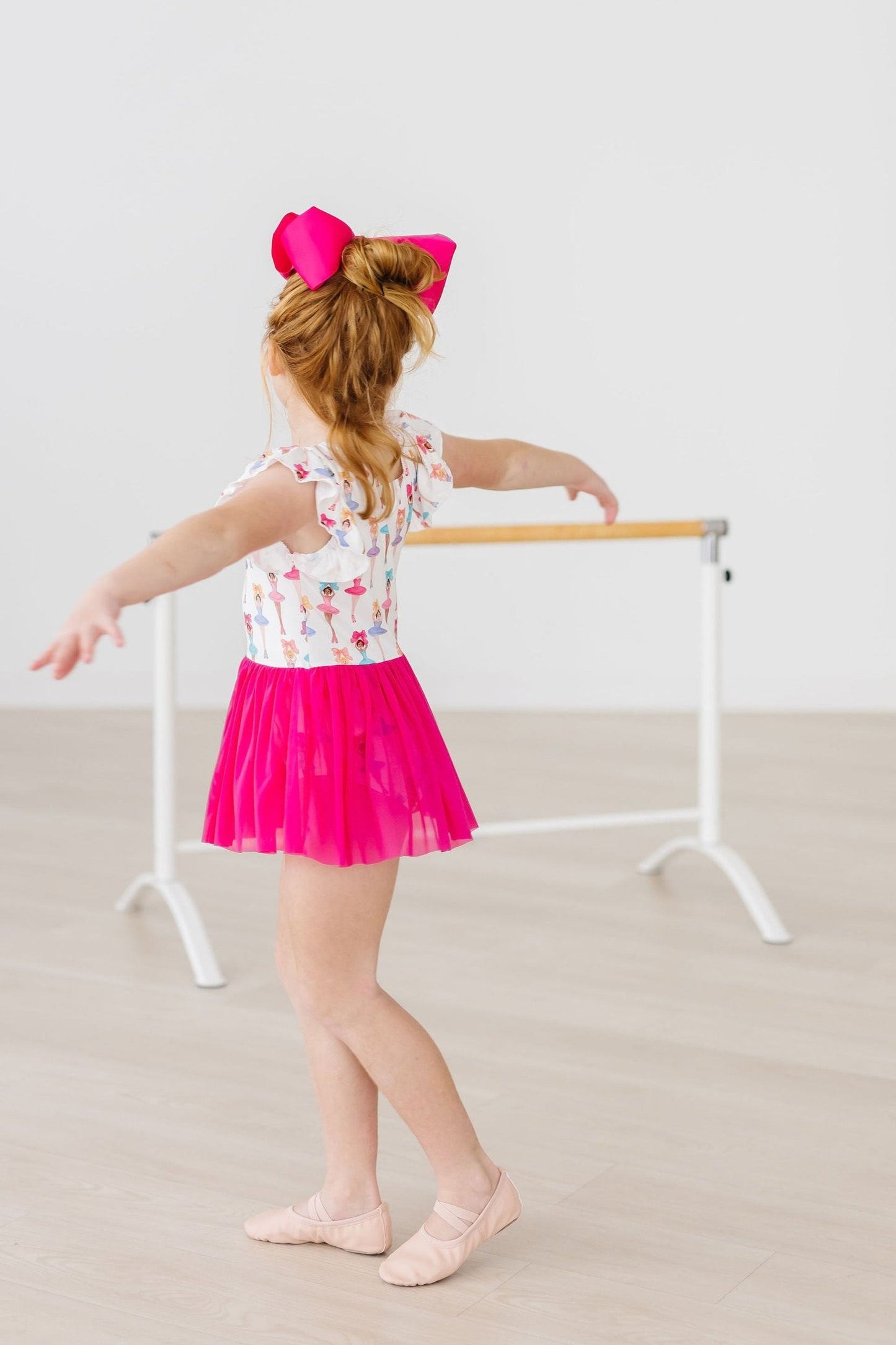 Ballerina Bows Short Sleeve Twirl Leotard