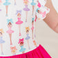 Ballerina Bows Short Sleeve Twirl Leotard