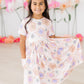 Peanut Butter Jelly Time Short Sleeve Pocket Twirl Dress