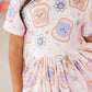 Peanut Butter Jelly Time Short Sleeve Pocket Twirl Dress