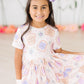 Peanut Butter Jelly Time Short Sleeve Pocket Twirl Dress