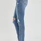 Risen Elise High Rise Knee Distressed Skinny Jeans