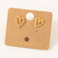 Heart of Gold Wire Heart Stud Earrings