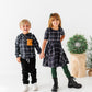 Black Plaid | Scoop Back Dress