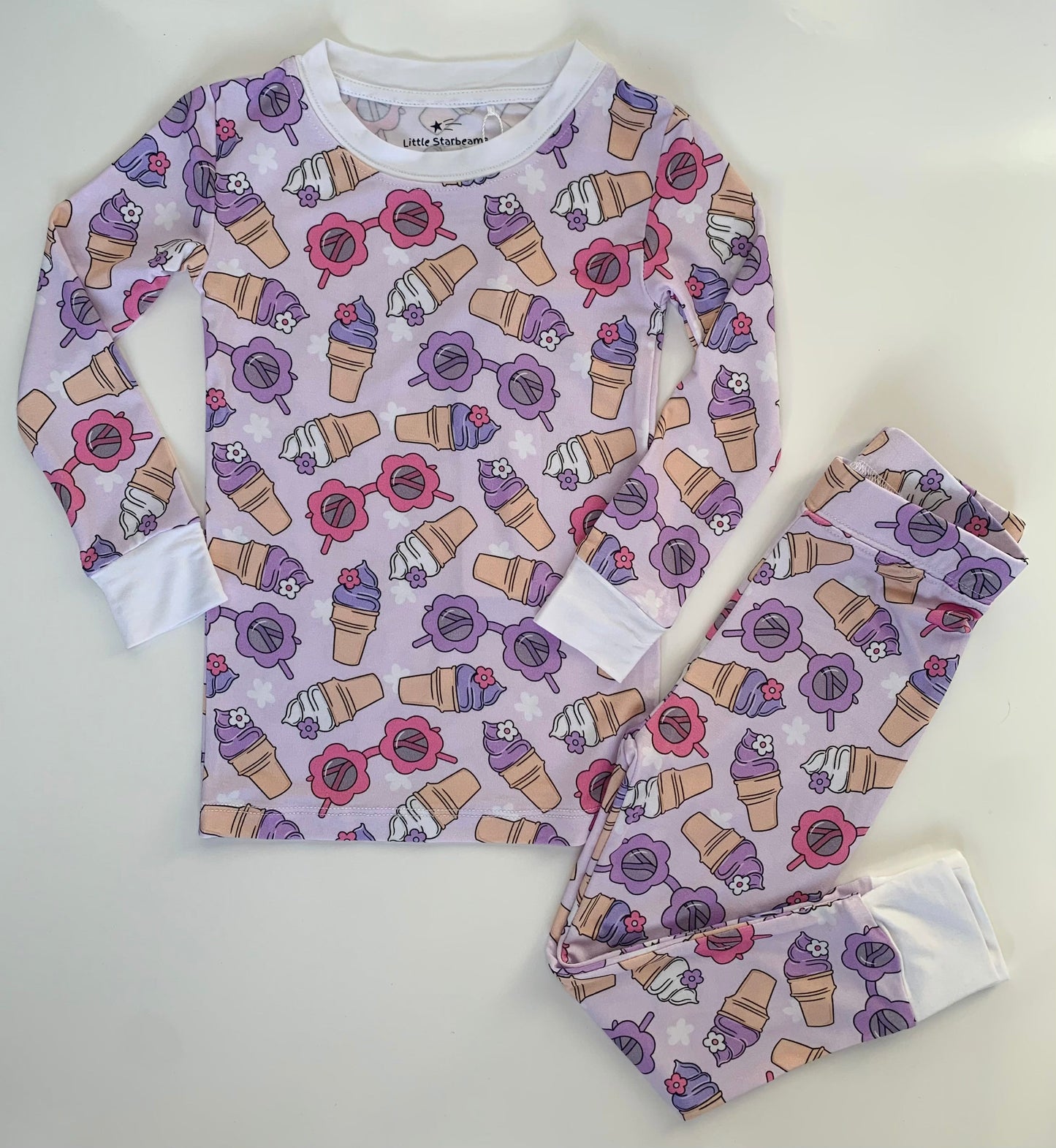 Sweet Swirl Ice Cream 2-Piece Pajama Set
