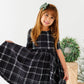 Black Plaid | Scoop Back Dress
