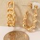Forever Linked Oval Chain Hoop Earrings