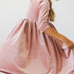 Vintage Pink Velvet Twirl Dress