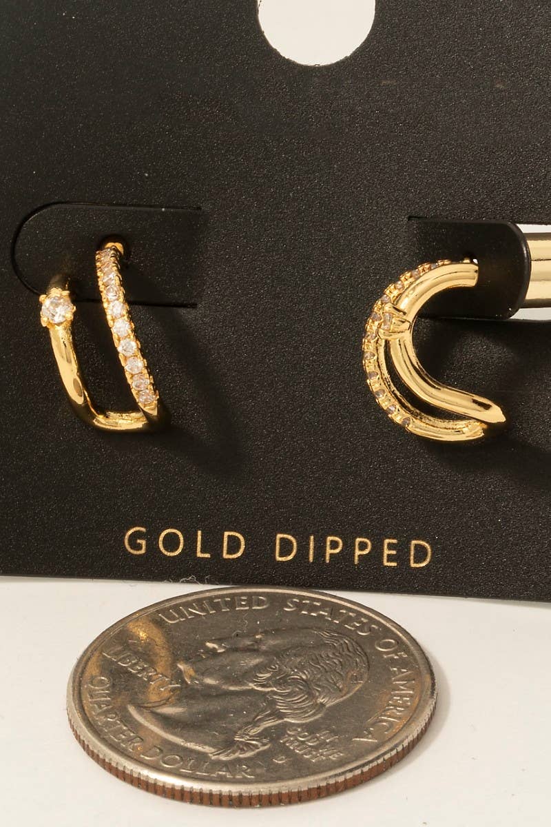 Douple Dip Layered Hoop Earrings