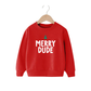 Merry Dude Tree Pullover- Red (Size 4T)