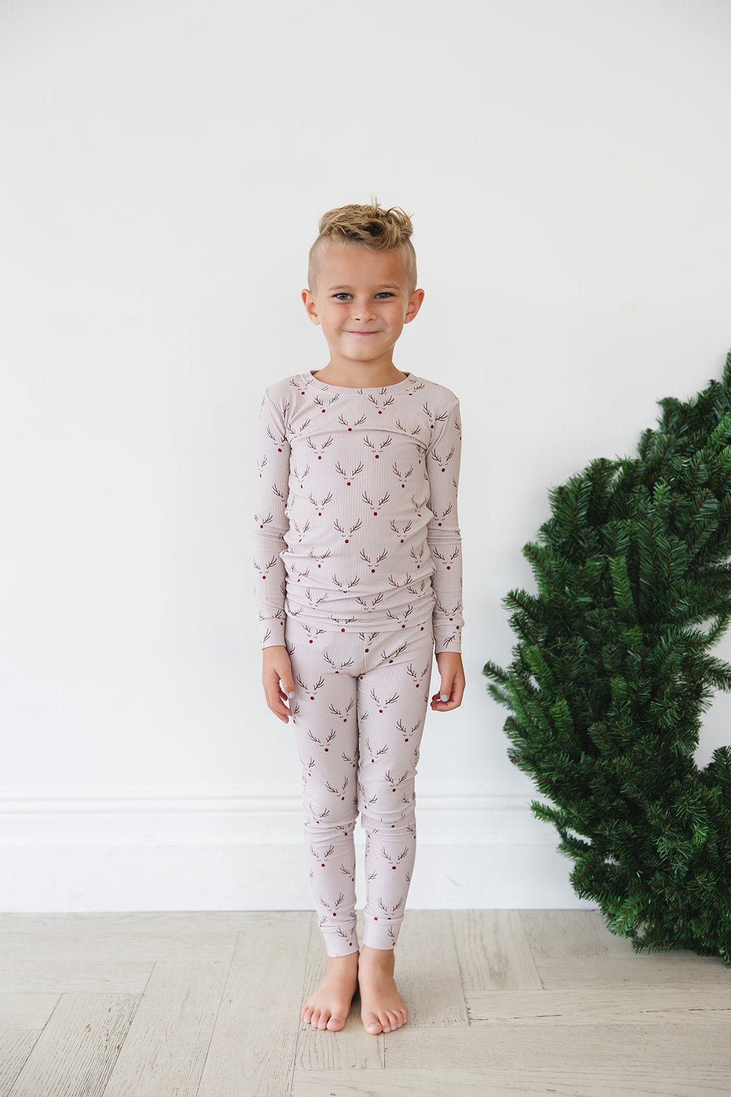 Reindeer Ridge Ribbed 2-Piece Pajama Set