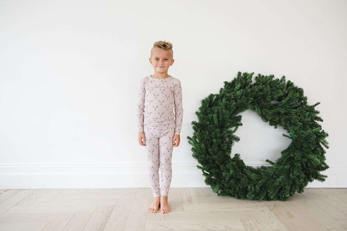 Reindeer Ridge Ribbed 2-Piece Pajama Set