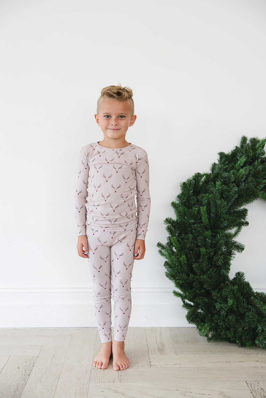 Reindeer Ridge Ribbed 2-Piece Pajama Set