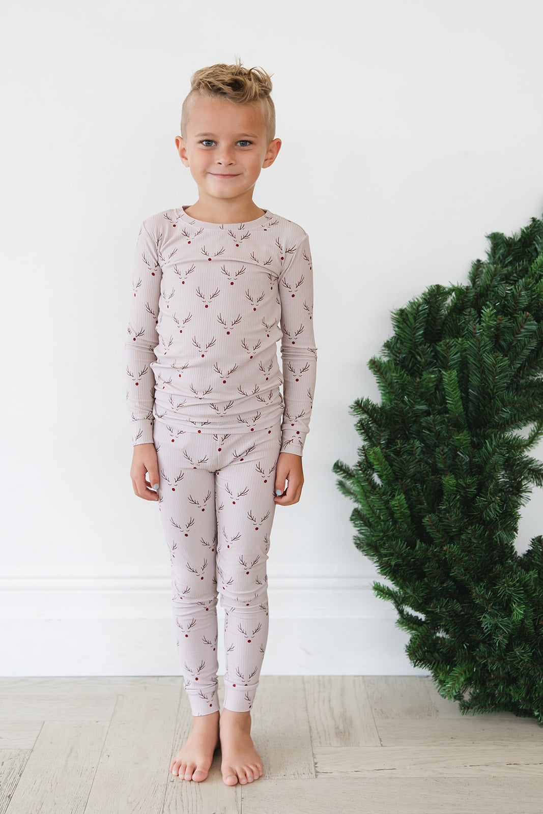 Reindeer Ridge Ribbed 2-Piece Pajama Set