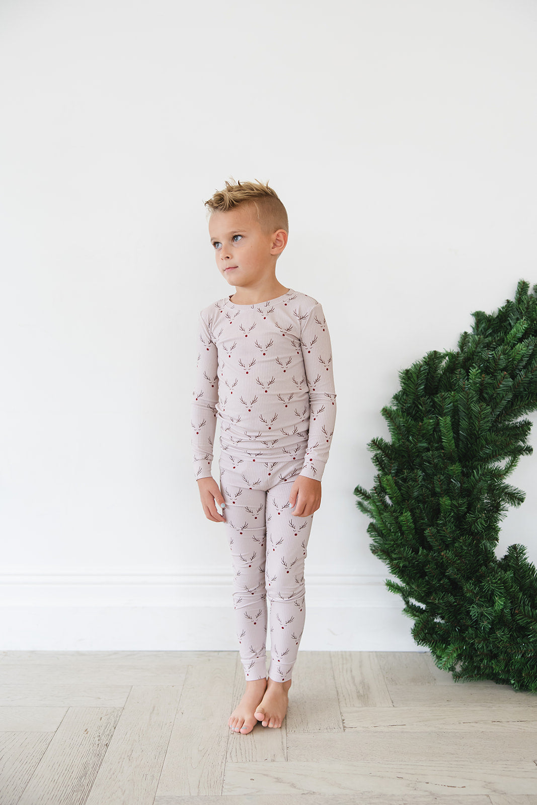 Reindeer Ridge Ribbed 2-Piece Pajama Set