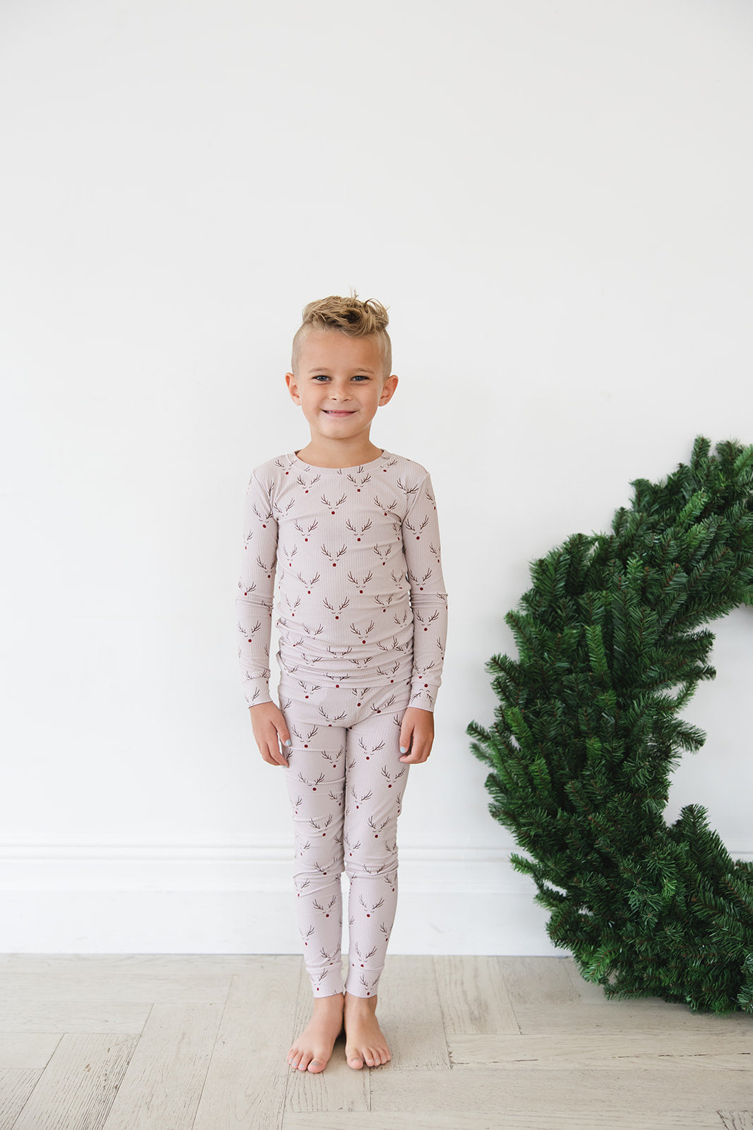 Reindeer Ridge Ribbed 2-Piece Pajama Set