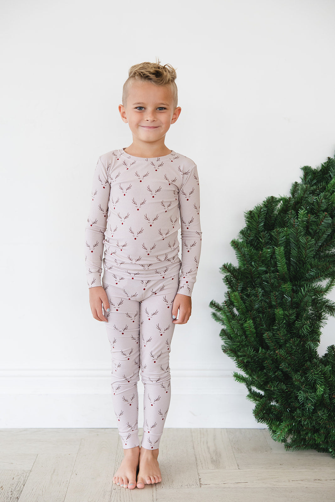 Reindeer Ridge Ribbed 2-Piece Pajama Set