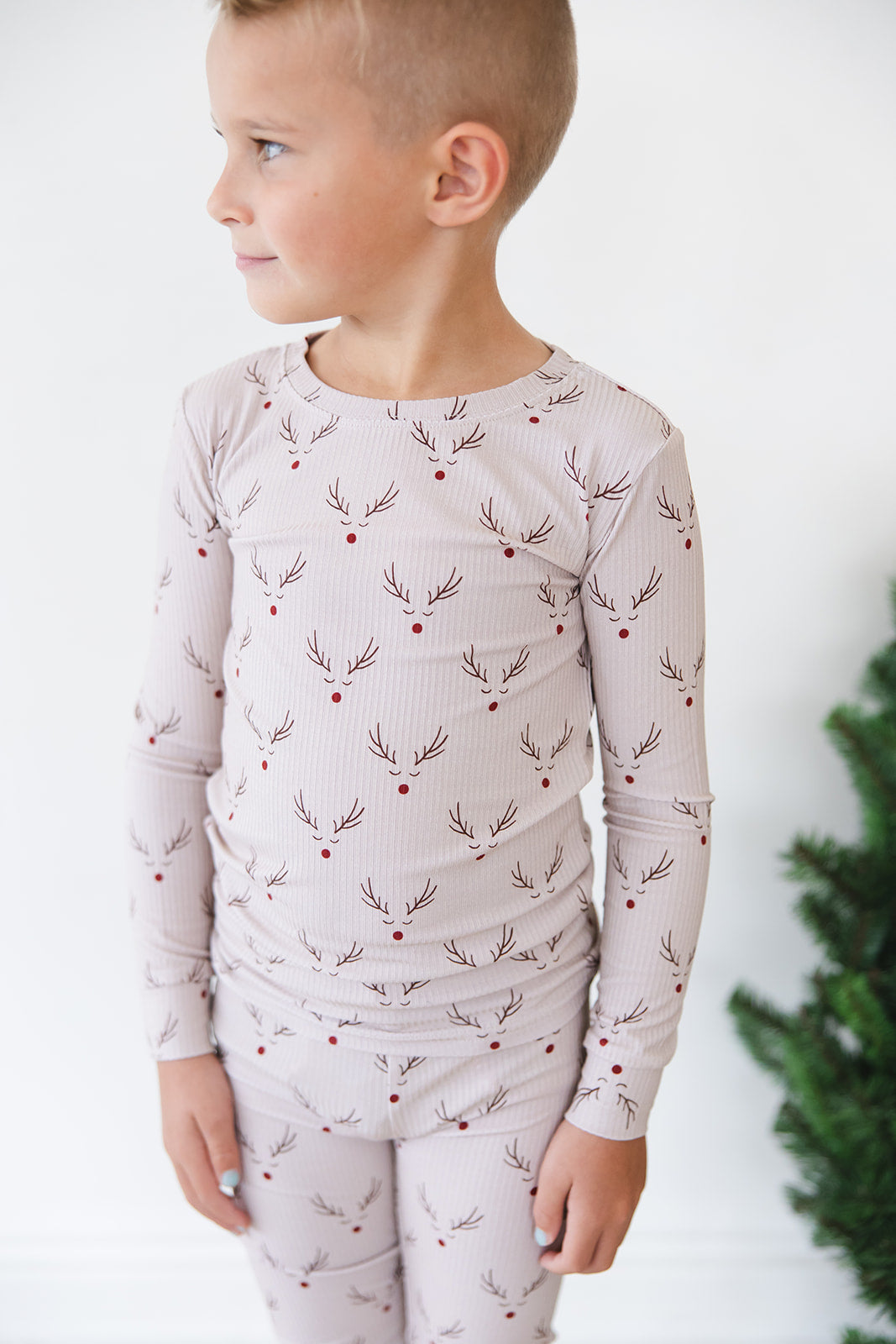 Reindeer Ridge Ribbed 2-Piece Pajama Set