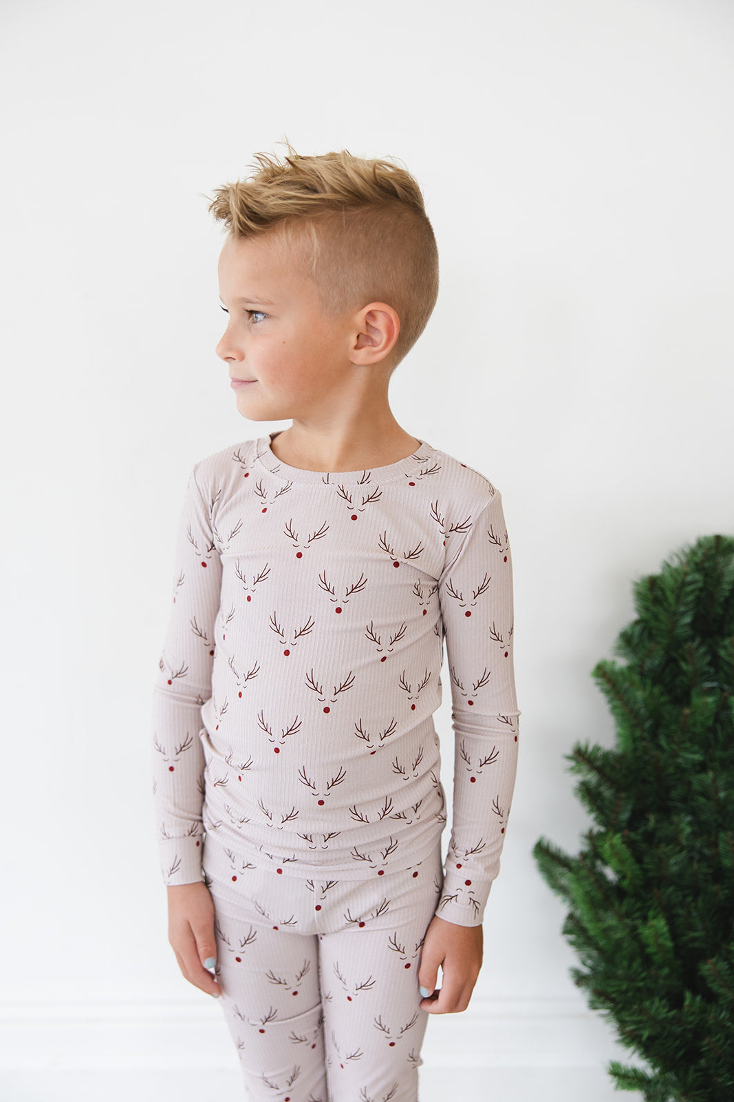 Reindeer Ridge Ribbed 2-Piece Pajama Set