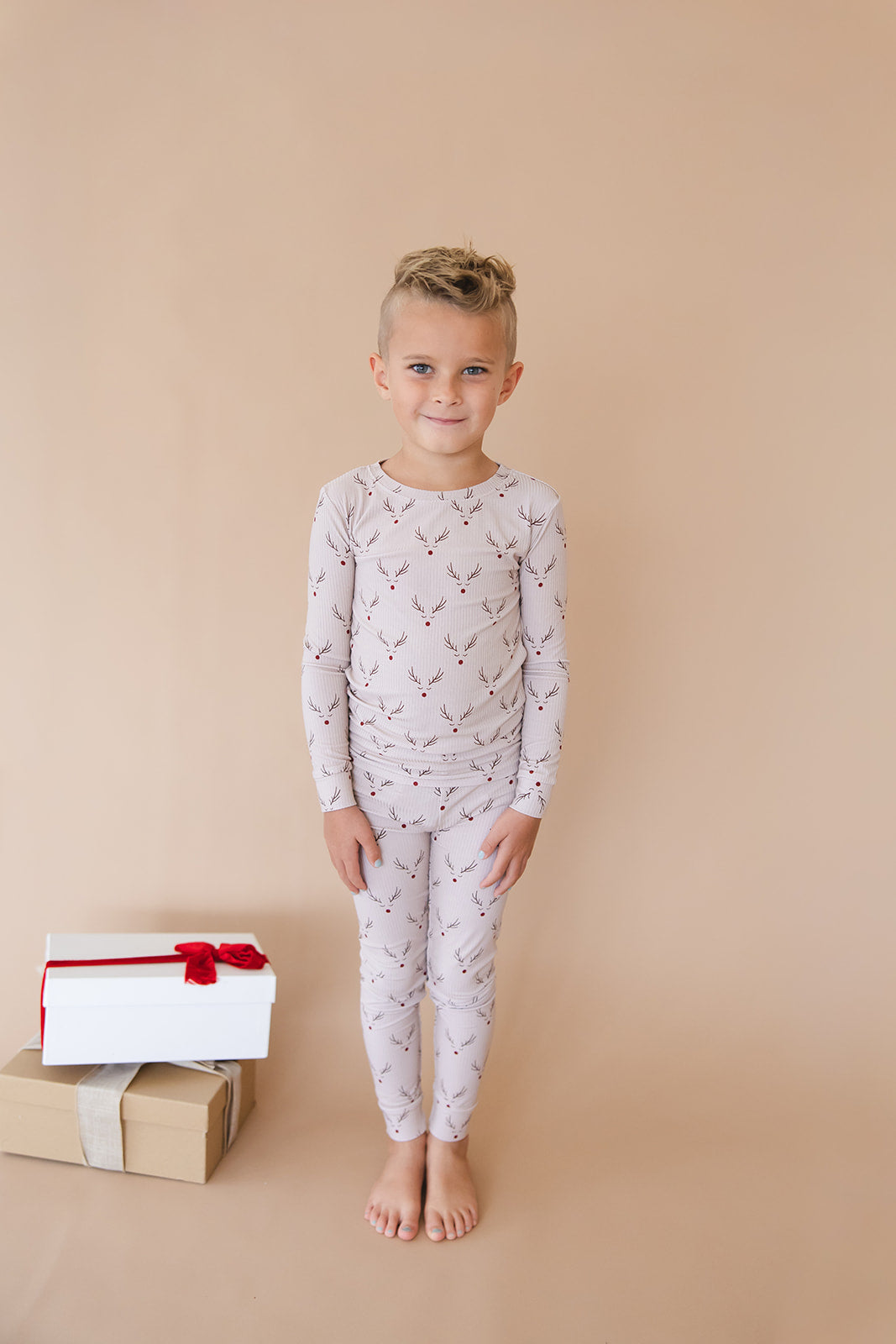 Reindeer Ridge Ribbed 2-Piece Pajama Set
