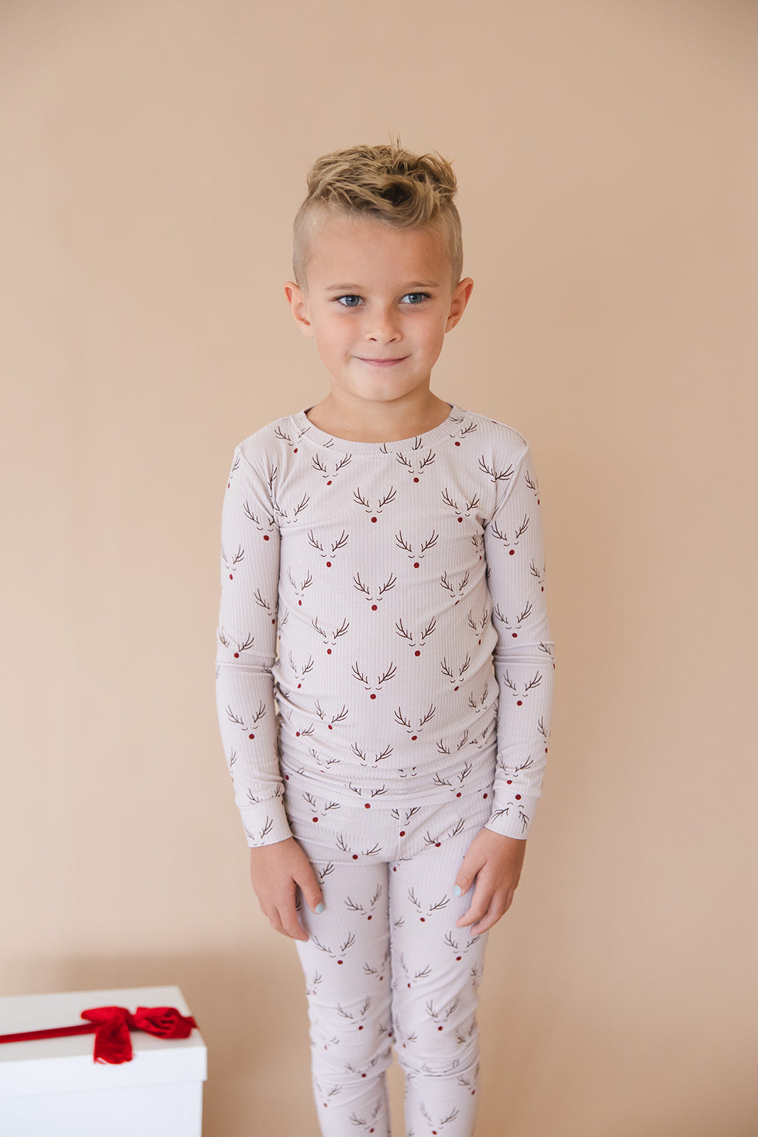 Reindeer Ridge Ribbed 2-Piece Pajama Set