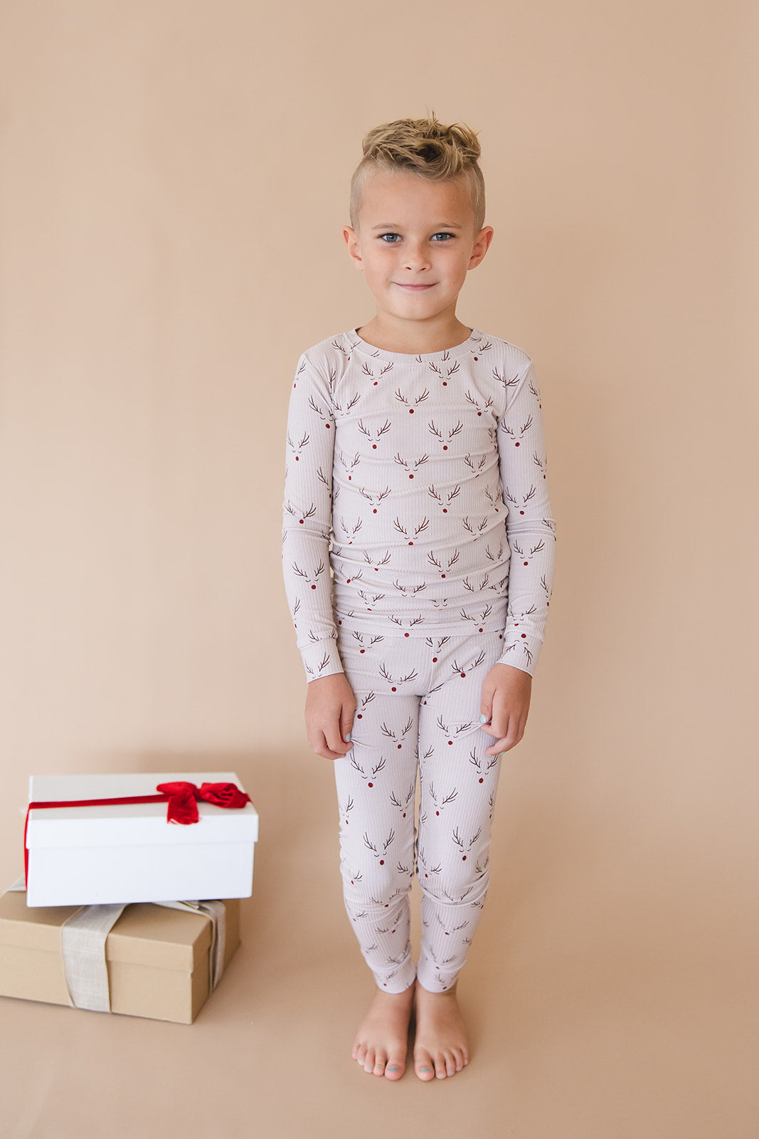 Reindeer Ridge Ribbed 2-Piece Pajama Set