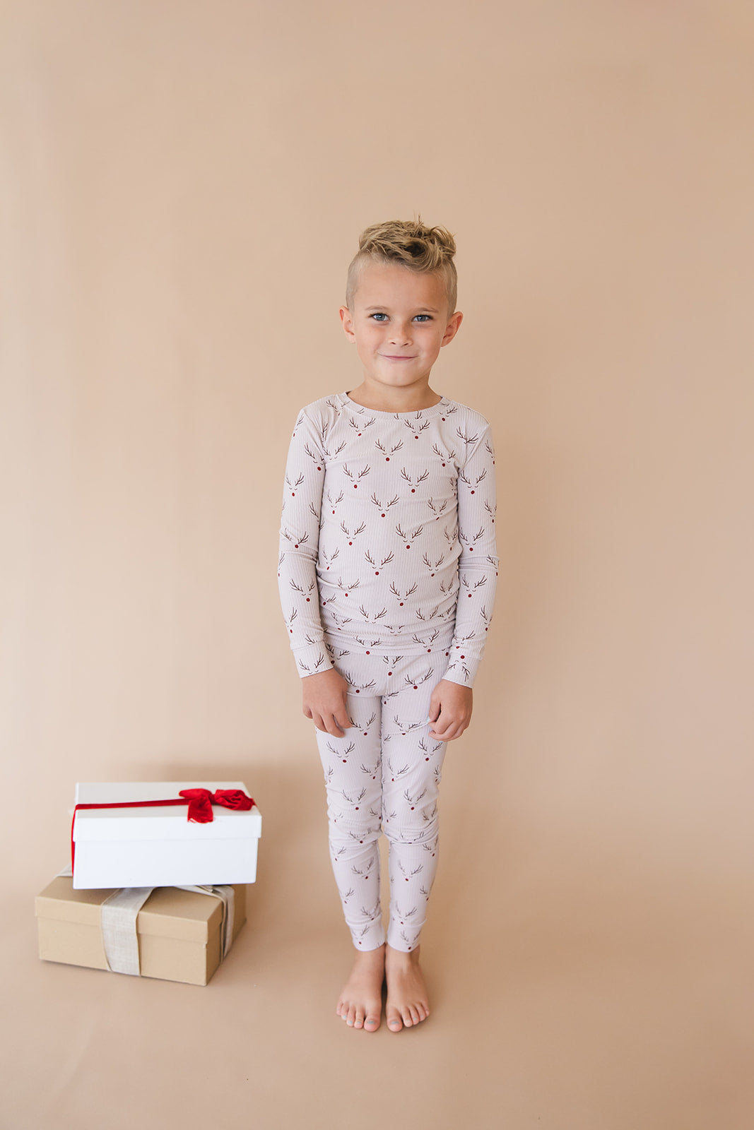 Reindeer Ridge Ribbed 2-Piece Pajama Set