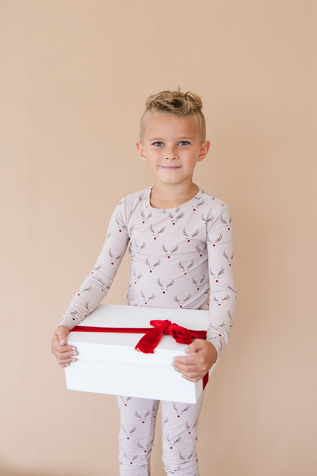 Reindeer Ridge Ribbed 2-Piece Pajama Set