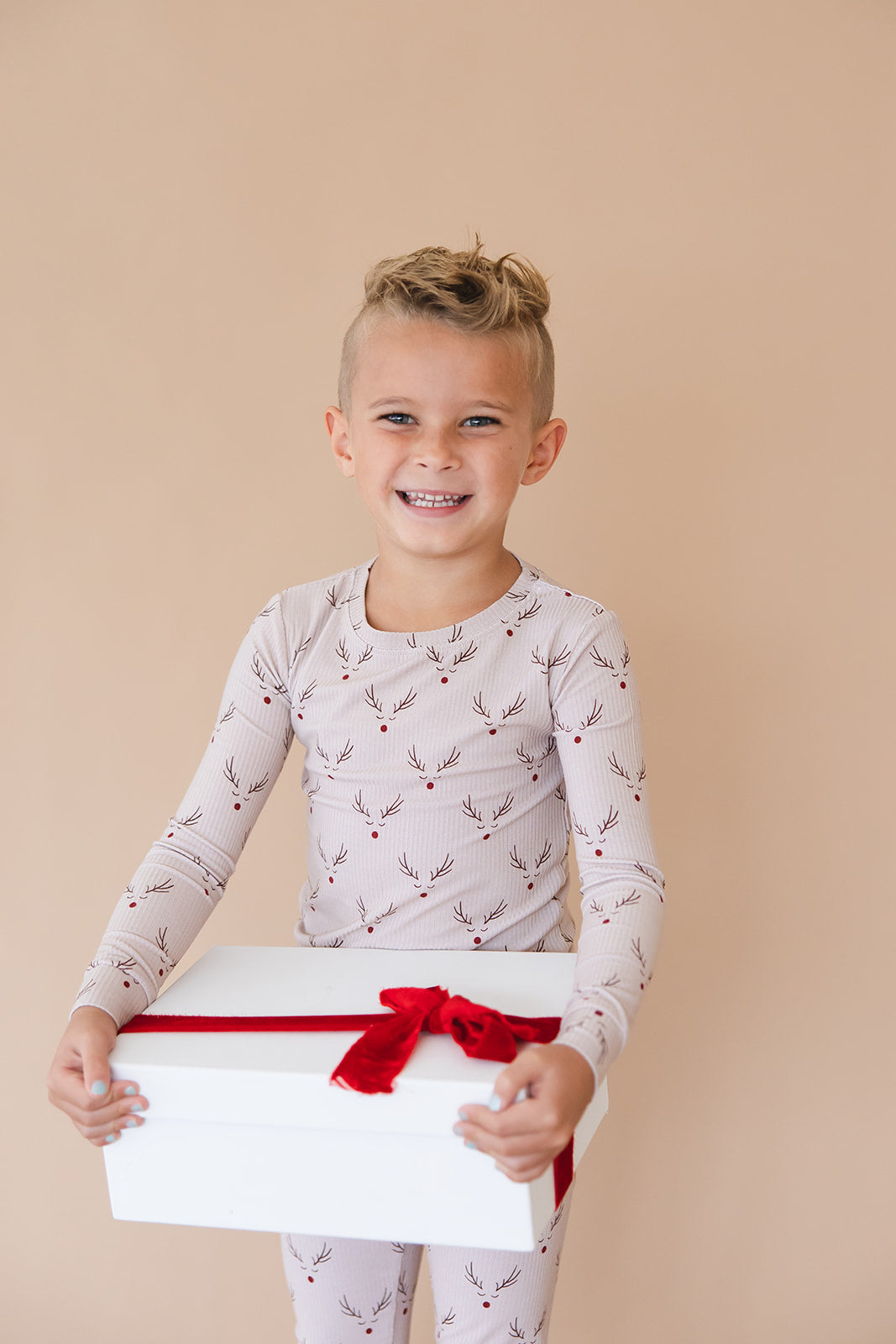 Reindeer Ridge Ribbed 2-Piece Pajama Set