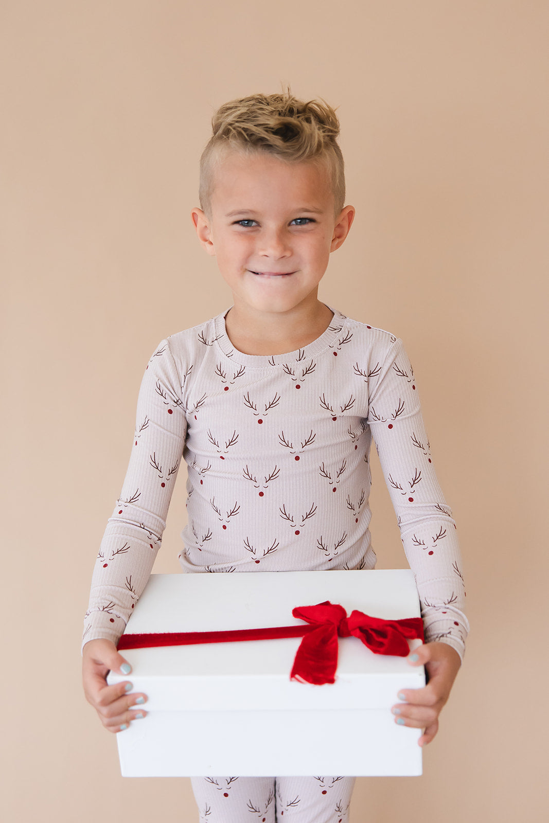 Reindeer Ridge Ribbed 2-Piece Pajama Set