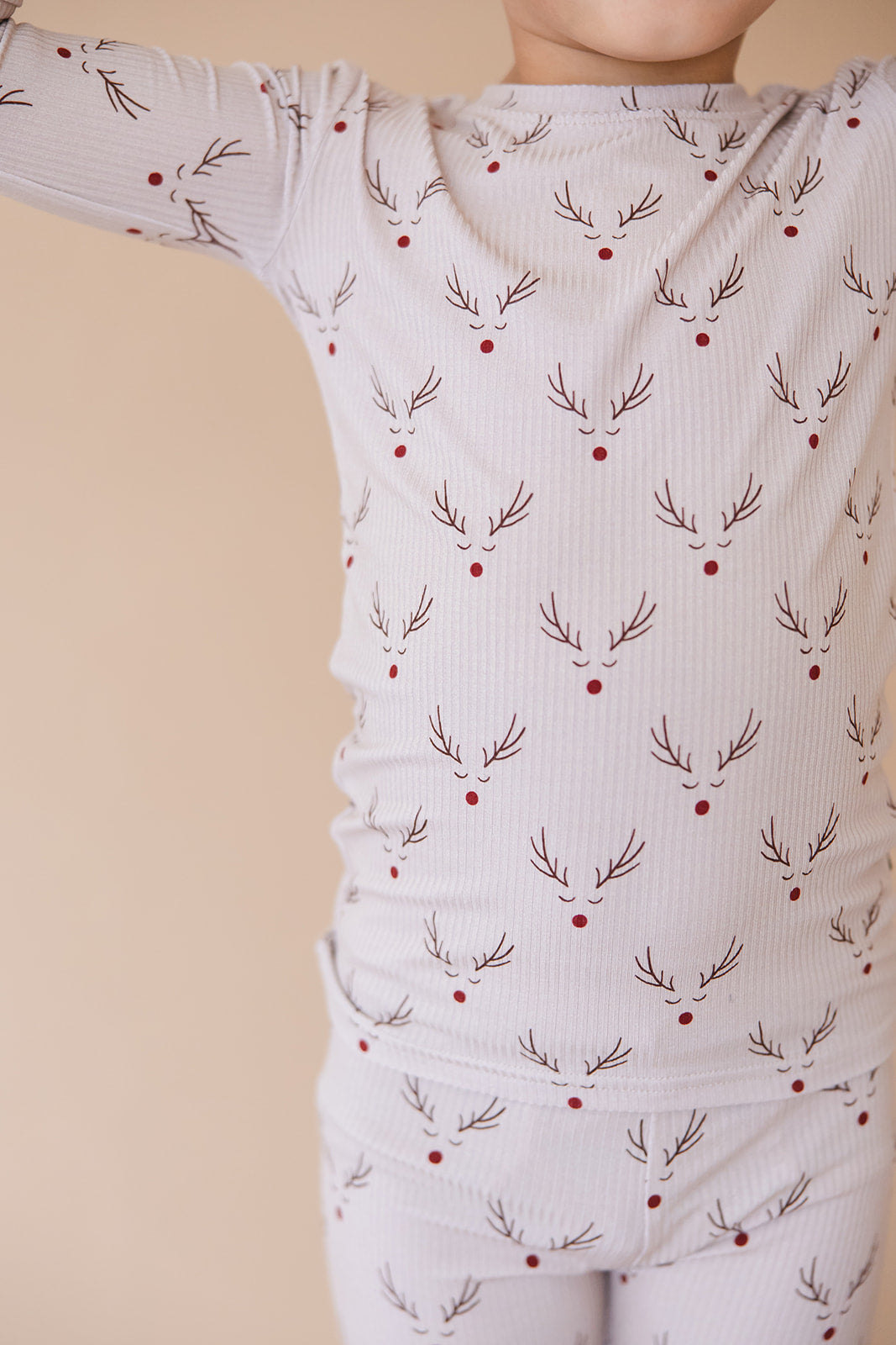 Reindeer Ridge Ribbed 2-Piece Pajama Set