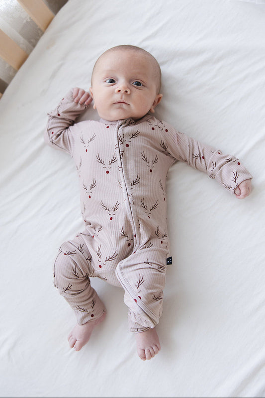 Reindeer Ridge Ribbed Zippy Pajama
