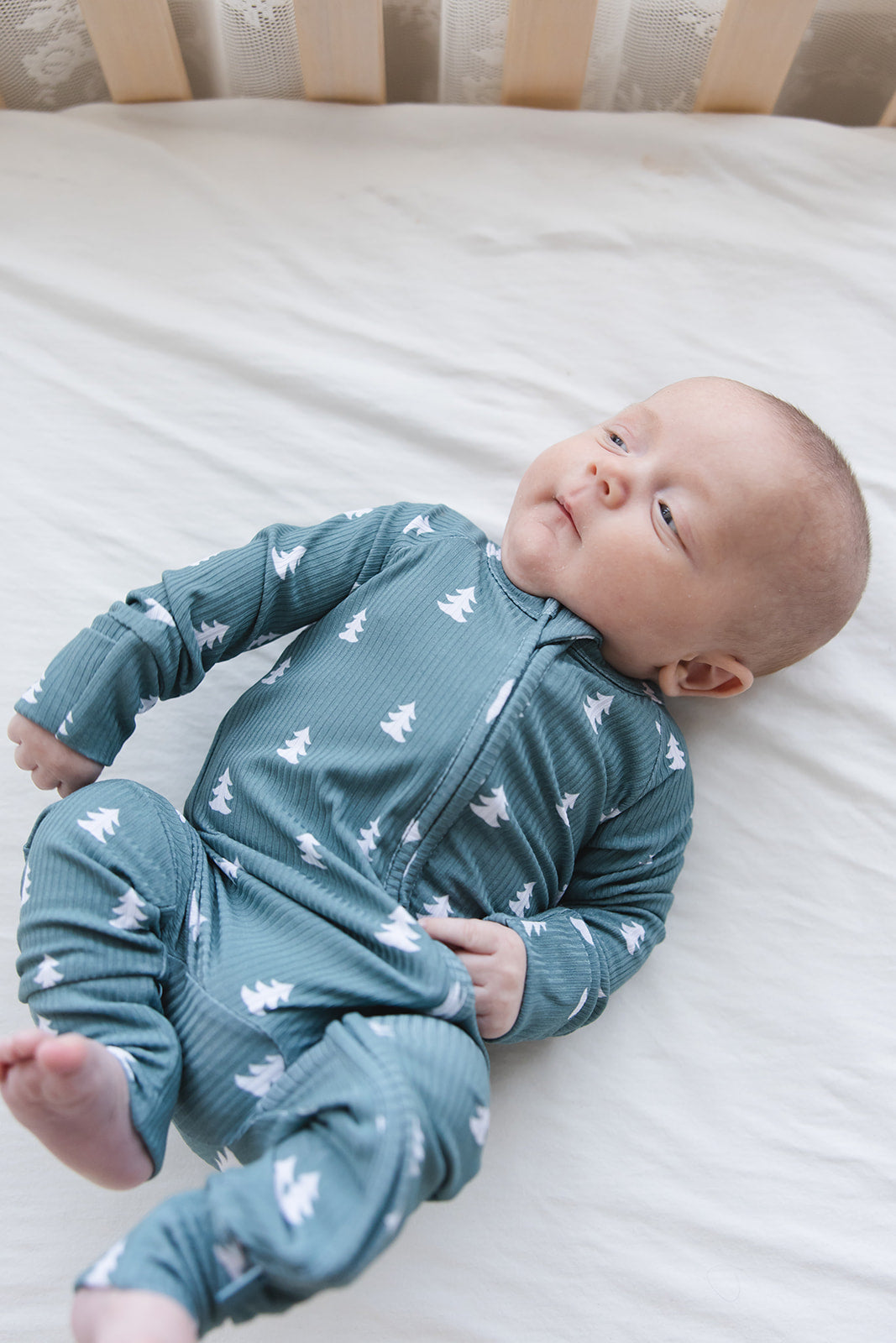 Northern Pine Ribbed Zippy Pajama