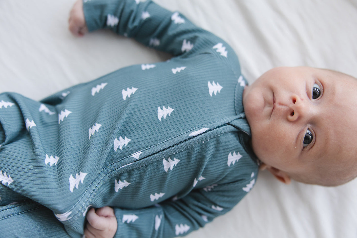 Northern Pine Ribbed Zippy Pajama