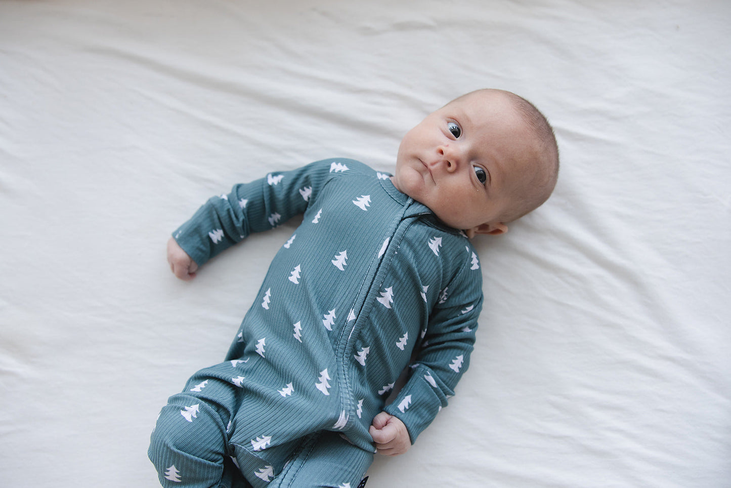Northern Pine Ribbed Zippy Pajama