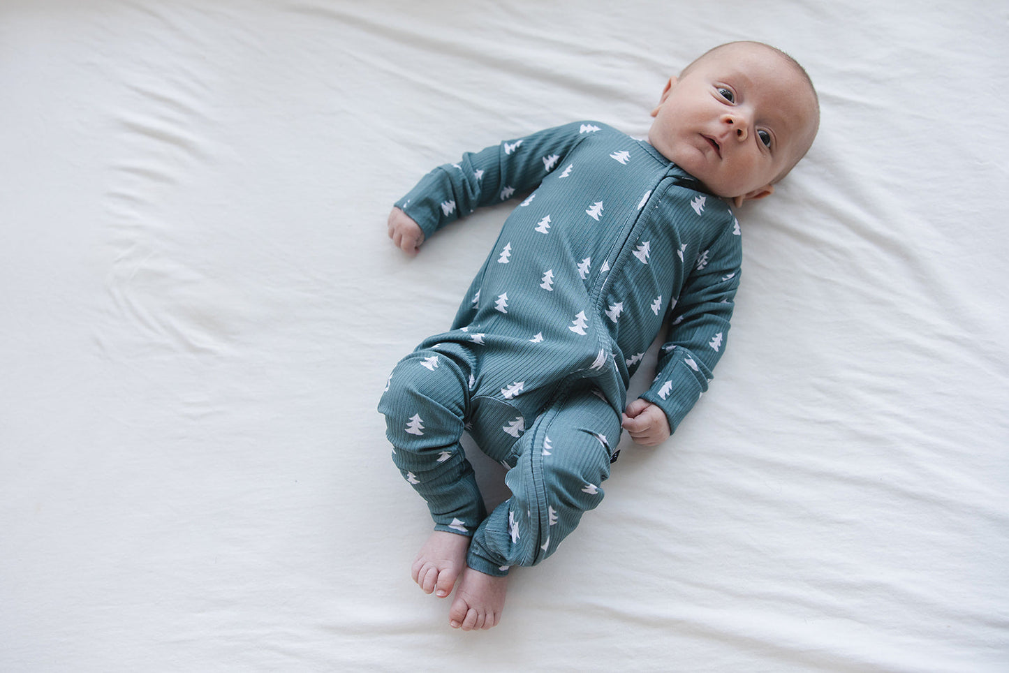 Northern Pine Ribbed Zippy Pajama