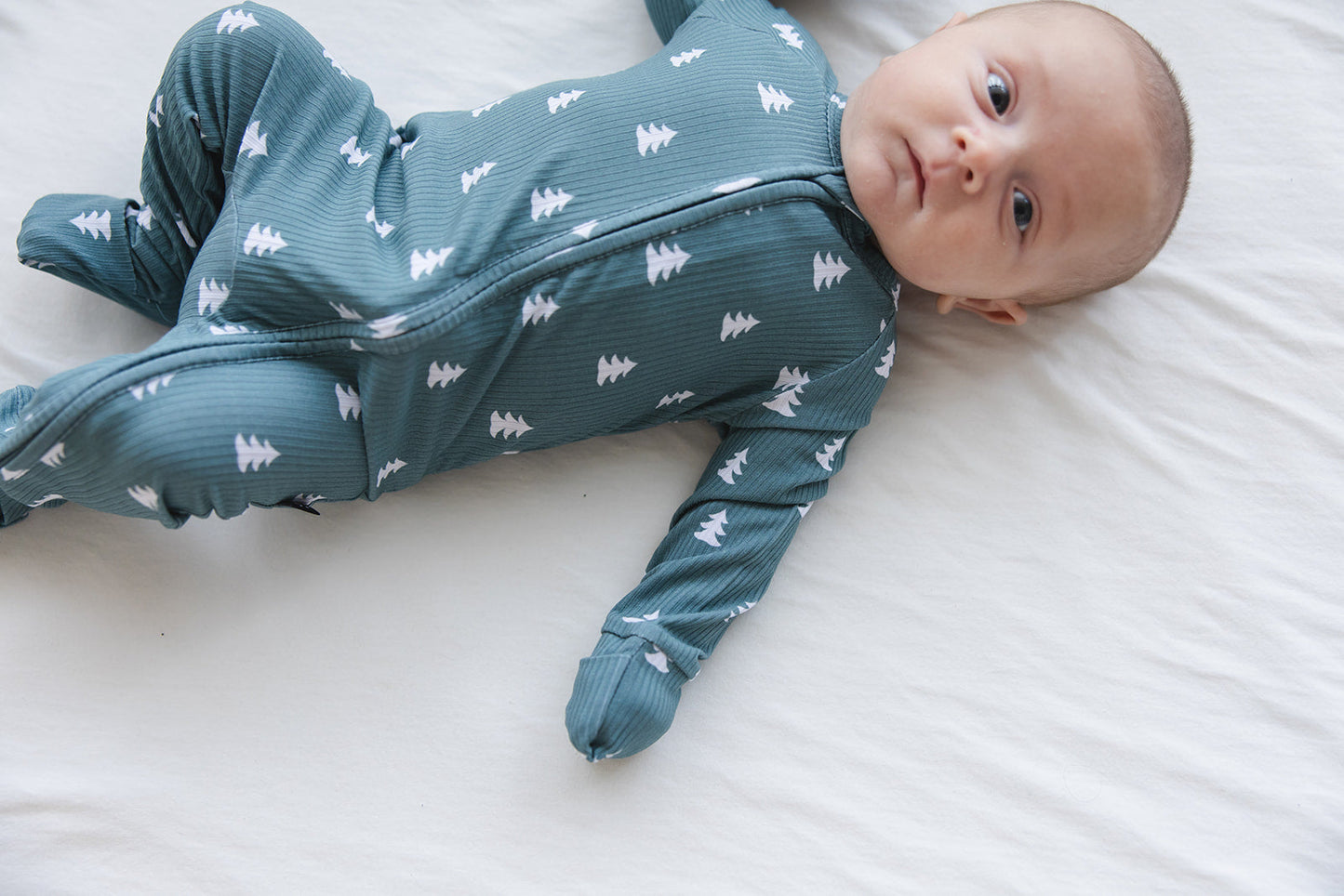 Northern Pine Ribbed Zippy Pajama