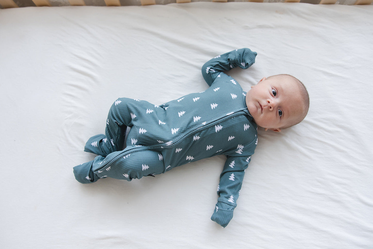 Northern Pine Ribbed Zippy Pajama